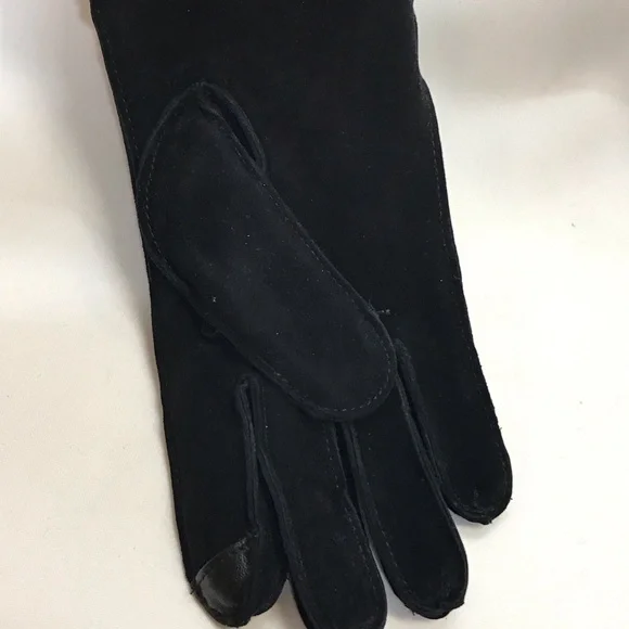 Koolaburra by Ugg Women’s Gloves  Black suede/ Sherpa NWT sz M - Picture 7 of 8